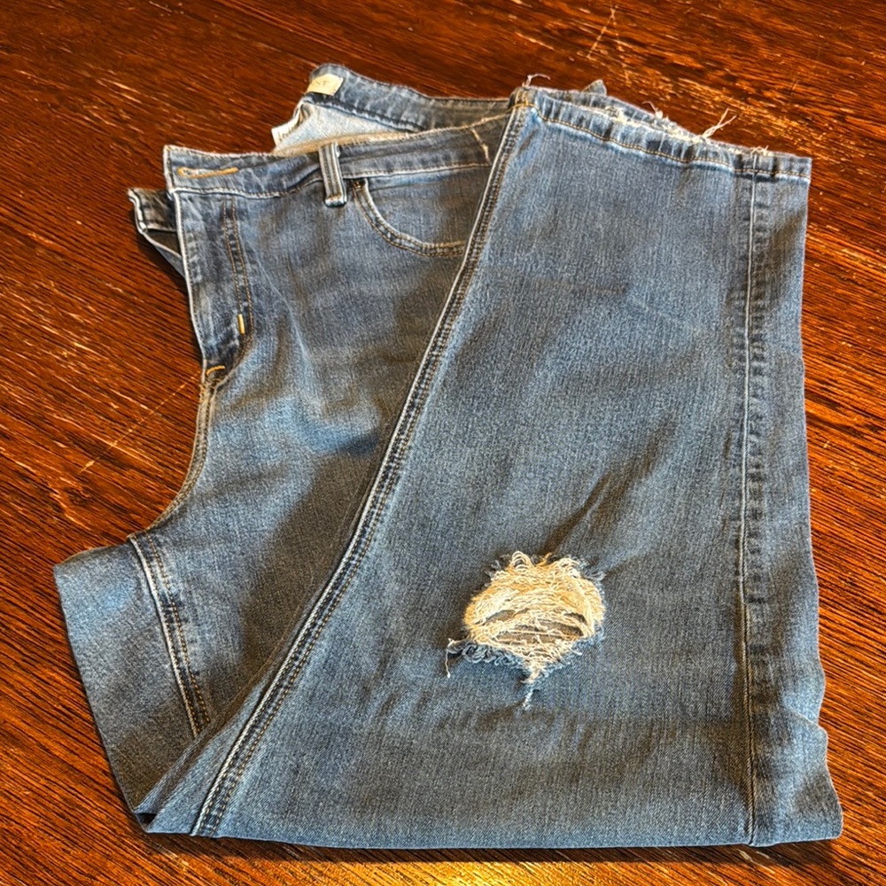 Distressed Blue Jeans by Lane Bryant, size 20